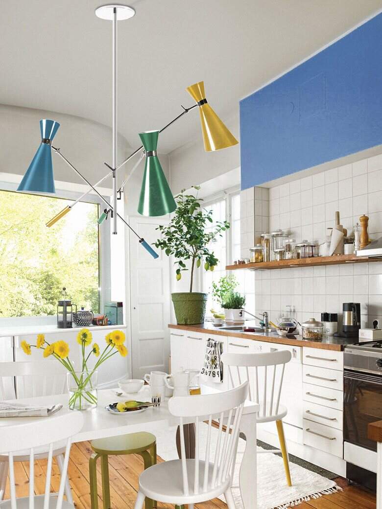 Cocina Ideas de diseño Azul Blanco Cocina