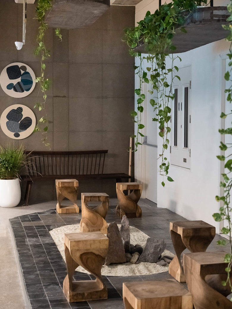 The industrial office with its own zen garden | Goodhomes.co.in